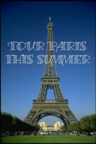 Picture of the Eiffel Tower in Paris / Advertising to tour Paris this summer